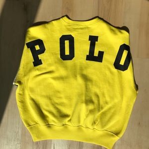 polo ralph lauren fleece rainbow trim sweatshirt